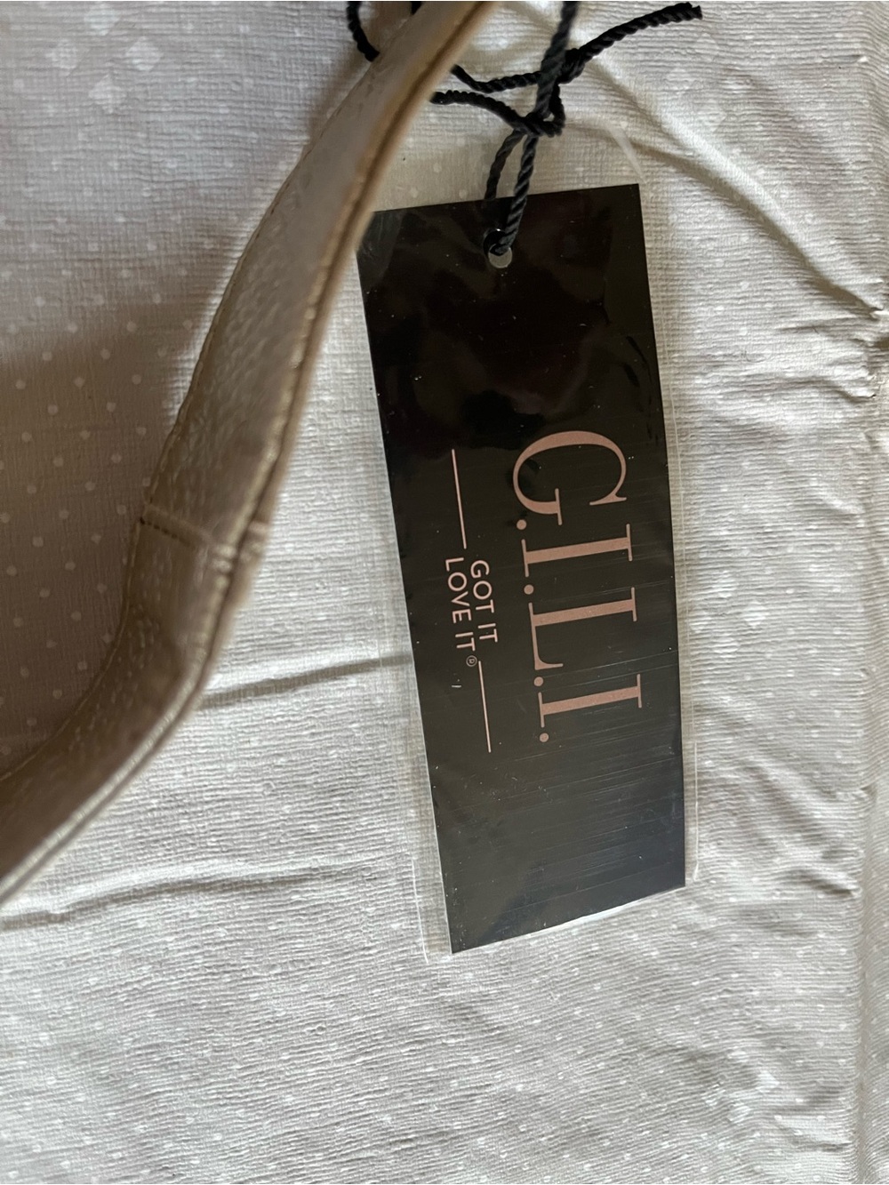 Gilli Metallic Croc-Textured Belt in Champagne